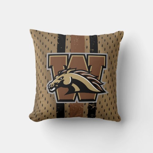 Western Michigan University Logo Jersey Throw Pillow