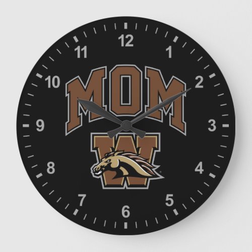 Western Michigan University Mom Large Clock