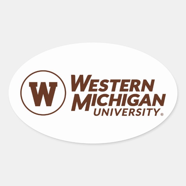 Western Michigan University Oval Sticker (Front)