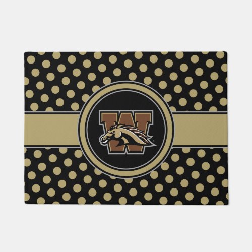 Western Michigan University Polka Dot Pattern Doormat