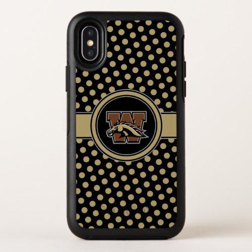 Western Michigan University Polka Dot Pattern OtterBox Symmetry iPhone X Case