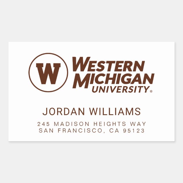 Western Michigan University Rectangular Sticker (Front)
