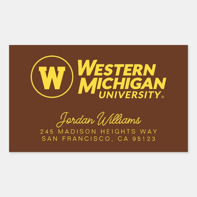 Western Michigan University Rectangular Sticker (Front)