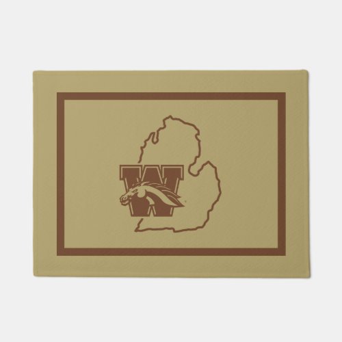 Western Michigan University State Love Doormat