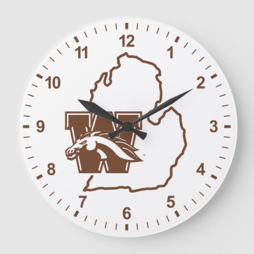 Western Michigan University State Love Large Clock