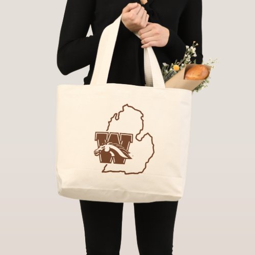 Western Michigan University State Love Large Tote Bag