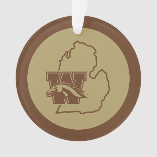 Western Michigan University State Love Ornament