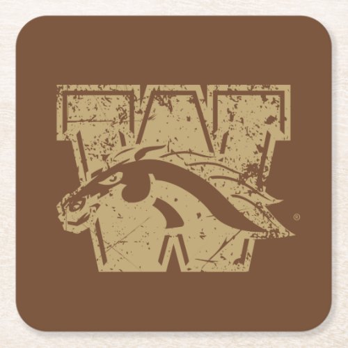 Western Michigan University Vintage Square Paper Coaster