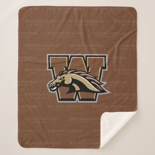 Western Michigan University Watermark Sherpa Blanket