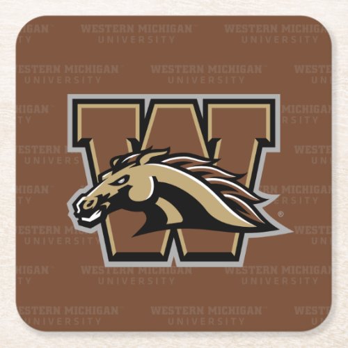 Western Michigan University Watermark Square Paper Coaster