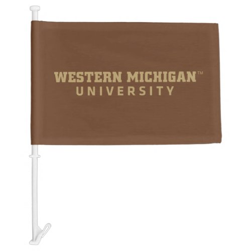 Western Michigan University Wordmark Car Flag
