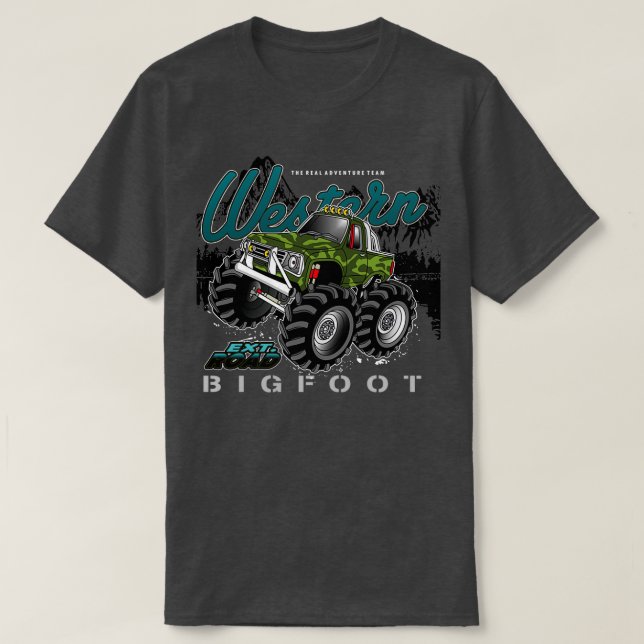 Western Monster truck T-Shirt (Design Front)