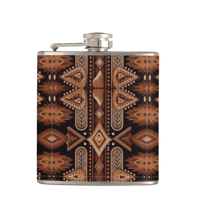 WESTERN MOTIF Flask (Front)