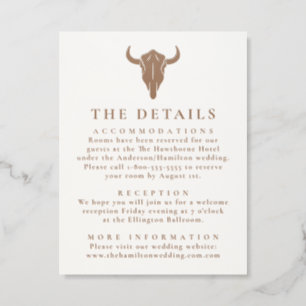 Western Mountain Ranch Wedding Letterpress Enclosure Card