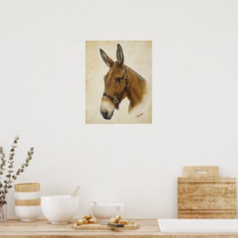 Western Mule Poster | Zazzle