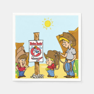 Western Mutton Bustin Rodeo Kids Napkins