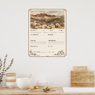 Western National Parks Kids Travel Memory Poster