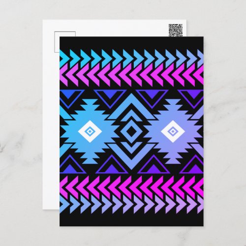 Western Native American Tribal Motif Postcard