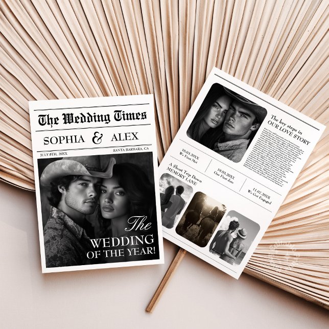 Western Newspapers Wedding Invitation (Creator Uploaded)
