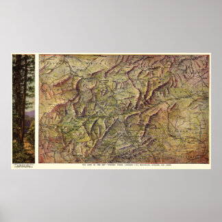 Western North CarolinaPanoramic Map Poster