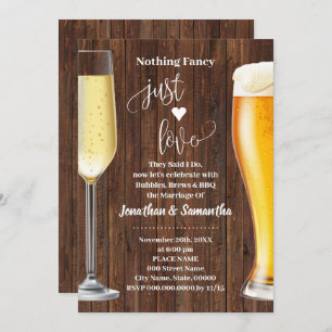 Western Nothing Fancy Bubbles Brews & BBQ Invite