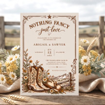 Western Nothing Fancy Just Love Wedding