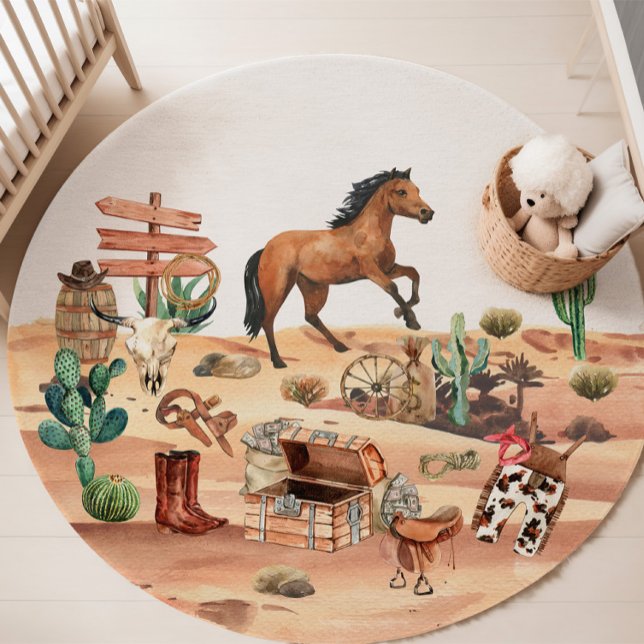 Western Nursery Decor, Cowboy Rug (Creator Uploaded)