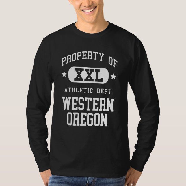 Western Oregon XXL Athletic School Property T-Shirt (Front)
