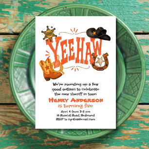 Western Outlaws Birthday Invitation