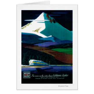 Western Pacific California Zephyr Vintage Poster Cards