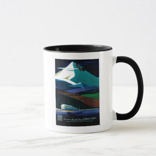 Western Pacific California Zephyr Vintage Poster Mug