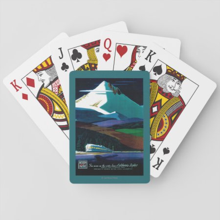 Western Pacific California Zephyr Vintage Poster Playing Cards