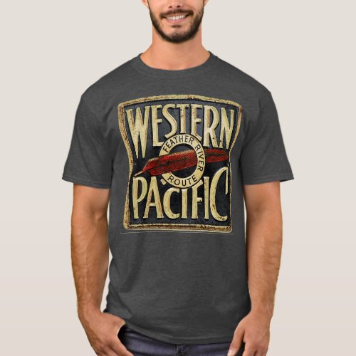 Western Pacific Feather River Route Railroad T_Shirt