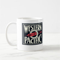 Western Pacific Vintage Railroad Logo Mug