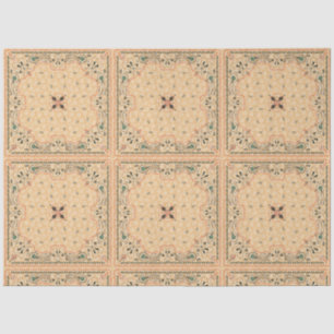Western Paisley Gold Bandana Pattern Decoupage Tissue Paper