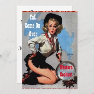 Western Party Cookout Dinner Invitation