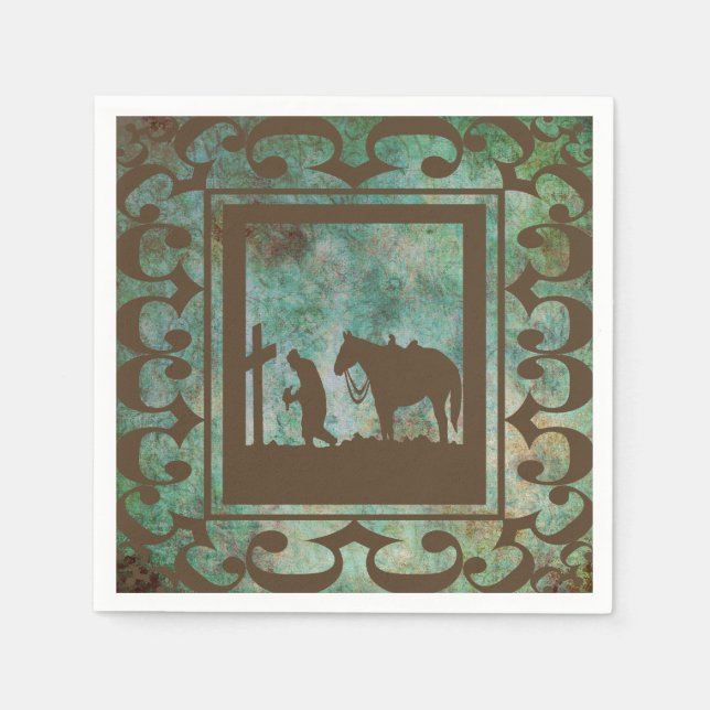 Western Party Cowboy Prayer Napkins (Front)