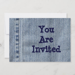 Western Party Denim Invitation