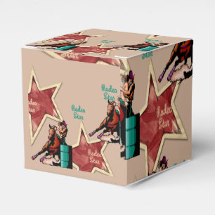 Western Party Favor Box Rodeo Barrel Racing