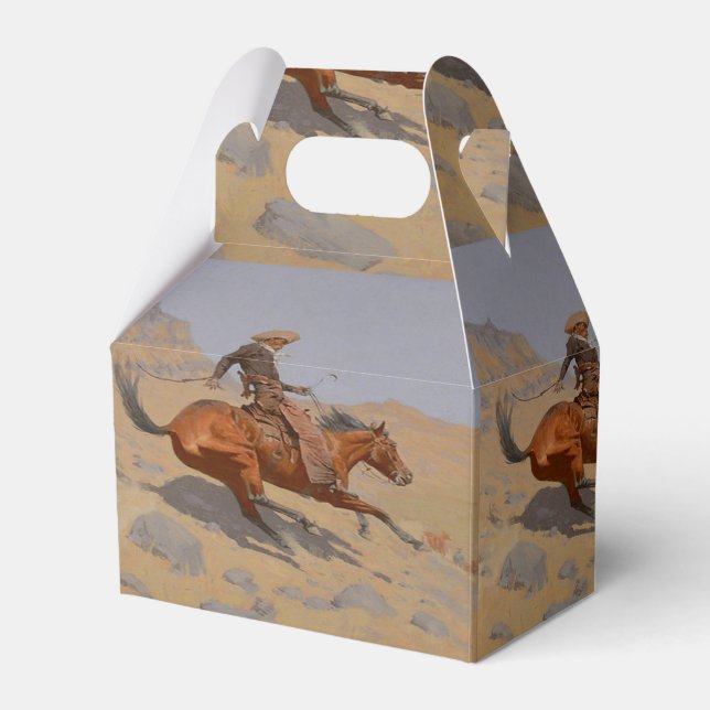 Western Party Favor Or Gift Box Wild West (Front Side)