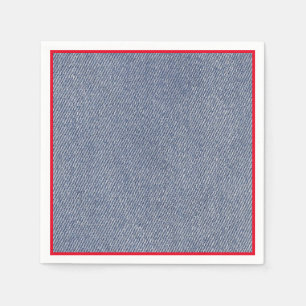 Western Party Napkins Denim Print