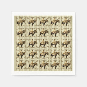 Western Party Paper Napkins Vintage Cowboy
