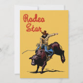 Western Party Rodeo Cowboy Bull Rider Invitation (Front)
