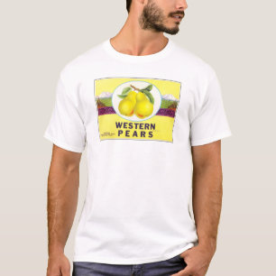 Western Pears - Vintage Fruit Crate Label T-Shirt