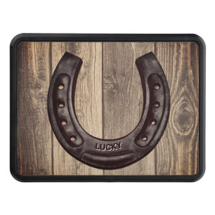 Western Personalized Lucky Horseshoe Hitch Cover