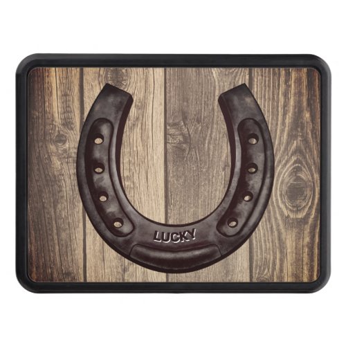 Western Personalized Lucky Horseshoe Hitch Cover