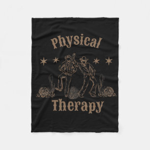 Western Physical Therapist Pt Treatment Pta Back T Fleece Blanket