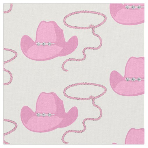 Western Pink Cowgirl Hat And Rope Fabric