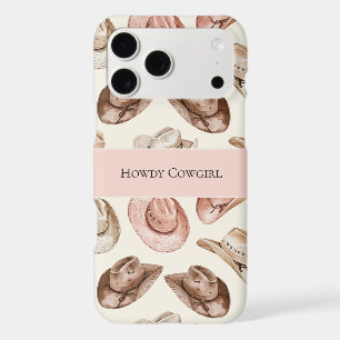 Western Pink Cream Cowgirl Hats Howdy iPhone 17 Pro Max Case