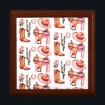 Western pink orange cowgirl gift box<br><div class="desc">Western pink orange cowgirl gift box.</div>
